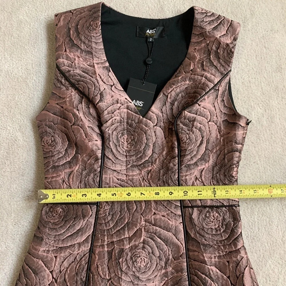 ABS Allen Schwartz Pink Ruffle hem Dress  , 2 - Picture 6 of 13